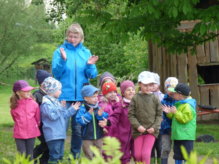 Eröffnung der neuen Kletteranlage im Naturkindergarten Sonnenschein in Pobershau am 05.06.2020