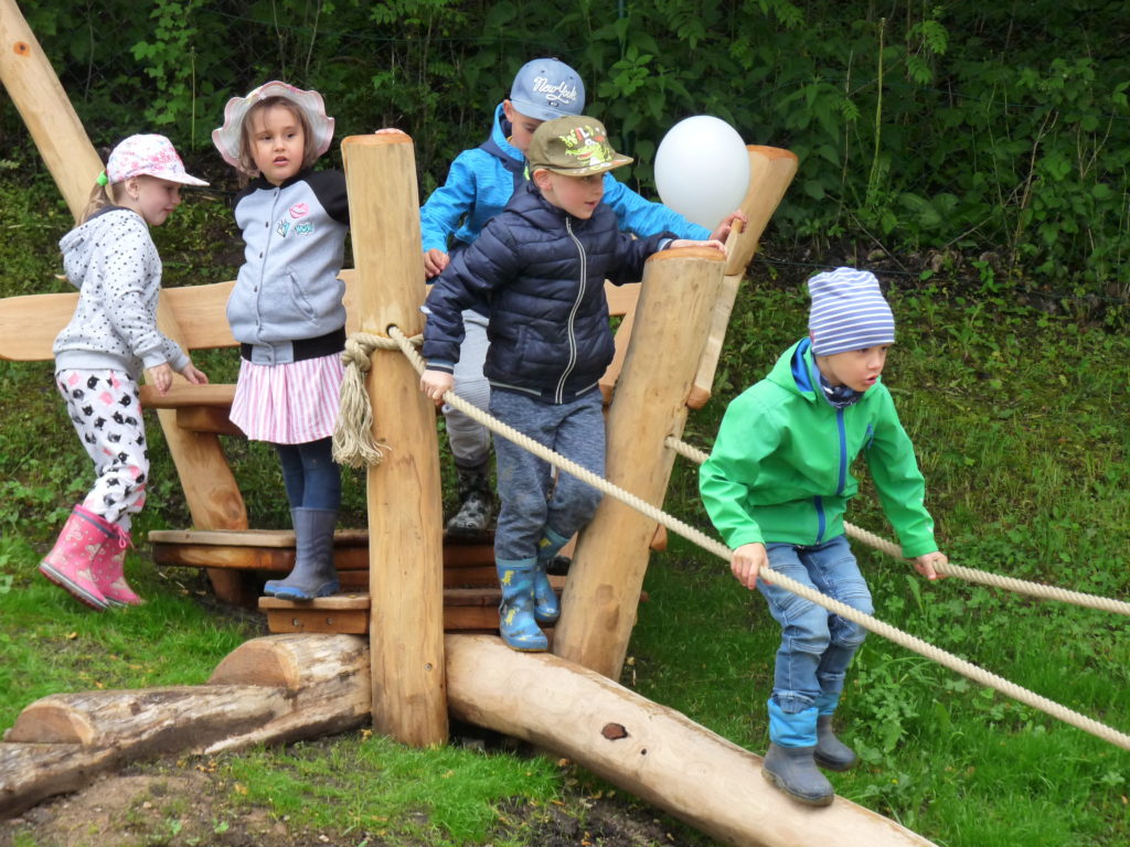 Eröffnung der neuen Kletteranlage im Naturkindergarten Sonnenschein in Pobershau am 05.06.2020