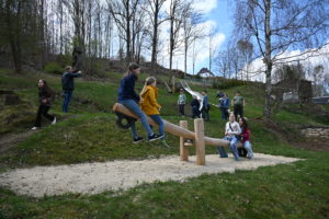 Einweihung des Spielhangs des Hort Kids Länd Pobershau