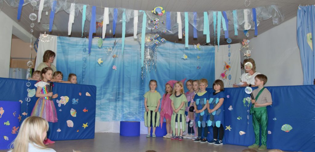 Unsere Vorschulkinder feierten ihr Zuckertütenfest und
verabschiedeten sich von ihrer Kindergartenzeit.