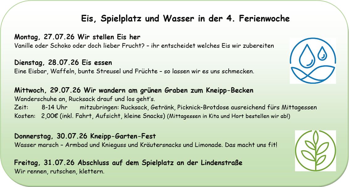 Sommerferien in der Flachsröste - 4 Woche -